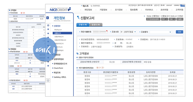 개인신용보고서 소개